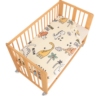 婴儿床床笠牛奶绒加厚秋冬宝宝珊瑚绒床垫套可定制儿童拼接床笠罩