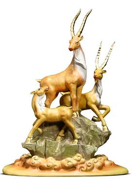 三阳开泰羊摆件招财办公室装饰品