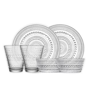 【新婚礼物】芬兰iittala露珠下午茶餐具套组六件套玻璃透明餐具z