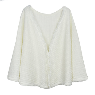 花开栀夏2026年新款蕾丝长袖倒大袖披肩旗袍开衫连衣裙改良民国