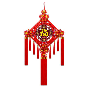 中国结挂件客厅大号桃木福字挂饰玄关背景墙乔迁新居装饰新年壁挂