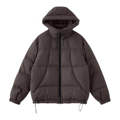 BUTTBILL户外白鸭绒连帽羽绒服