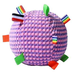 狗狗发声玩具宠物训练软球抛掷响铃小猫狗叼绳球耐咬磨牙自嗨解闷