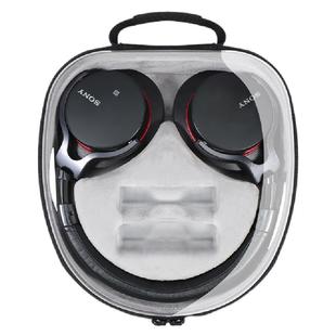 虎炳适用SONY索尼耳机收纳盒头戴式MDR-1ABT耳机包抗压1RBT 1rnc收纳包防震NWZ-WH505保护袋wh303便携盒硬壳