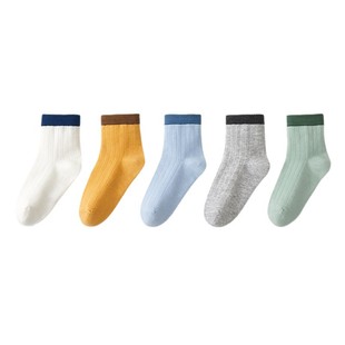 【5双装】儿童袜子女童纯棉a类女童袜秋冬季女孩春秋薄款男童棉袜