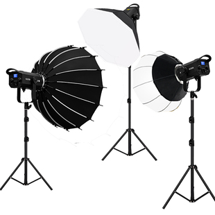 灵需300W瓦直播补光灯SE300B实标大功率冷暖双色温可调节深抛灯球形灯专业直播间专用灯光短视频拍摄影补光灯