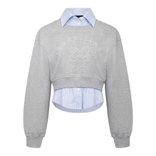 ANN ANDELMAN  25秋冬女士假两件发泡印花卫衣银泰百货 301286