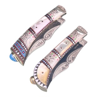 [oloey]zd66英吉沙非遗礼物大师真品天使之翼折叠收藏吃肉水果刀