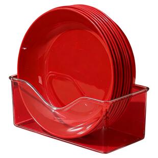 红色水果盘新年喜庆吐骨碟过年干果盘子客厅茶几家用喜事乔迁红碟