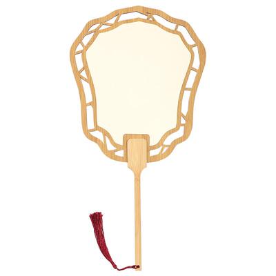 中式镂空宣纸团扇买1送1