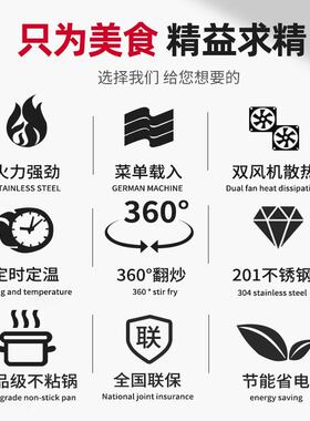 商用电磁炒菜机全自动喷料智能机器人炒饭大型滚筒炒菜机 厂家