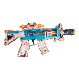 儿童喷雾玩具枪电动发光加水冒烟枪冲锋枪男孩充电伸缩振动宝宝