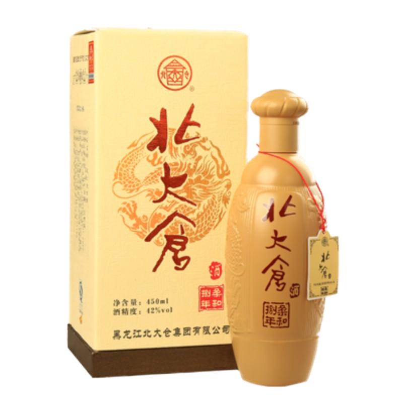 东北白酒 北大仓柔和八年陈 浓香型粮食酿造42度高粱酒北大仓整箱