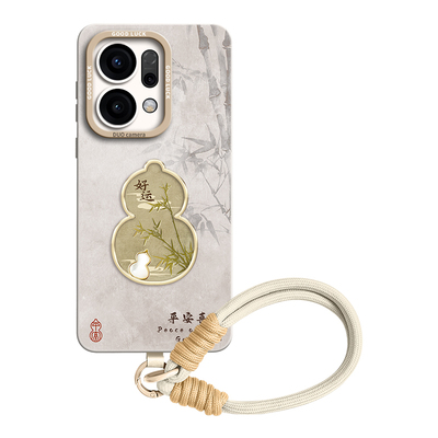 中国风文雅竹枝曲编织手绳硅胶壳