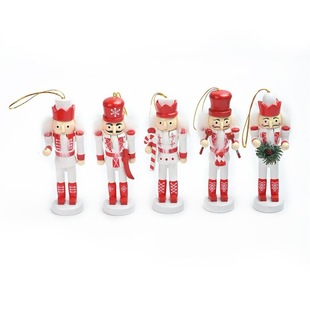 2025新款 12CM胡桃夹子5ft礼品5件套挂件木偶摆件圣诞树士兵挂件