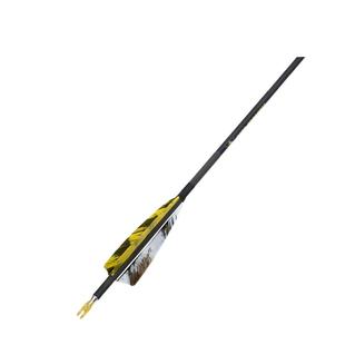 鹿牌真羽纯碳箭火鸡羽狩传统美猎弓箭专业炫彩羽防打钉尾纯碳箭支