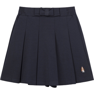 暇步士童装女童裙裤25秋冬新品大童甜美百褶短裤儿童学院风休闲裤