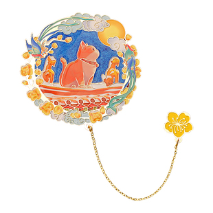 故宫官方店丨宫猫戏雪金属黄铜书签创意文具礼物送同学老师毕业季