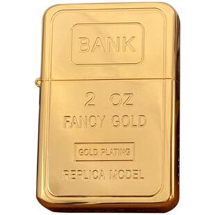 佐罗ZORRO金砖煤油打火机IP真金24K电镀超薄金条砂轮限量火机礼物