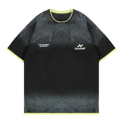 GOOZIMADE280g重磅水洗渐变T恤
