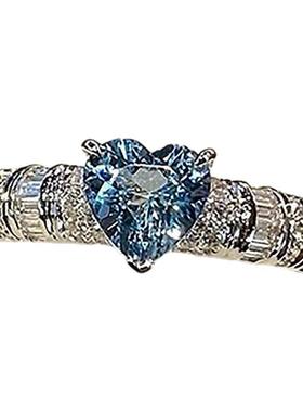 精工高碳钻人工圣玛利亚色戒指