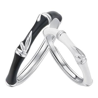 I Do&Co.命中竹定情侣对戒小众国风S925银戒指轻奢礼物送男女友