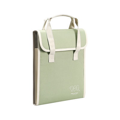 得力布质多层手提式文件袋赠标签