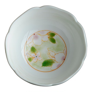 雅器茶居—墨绿纯手绘山茶花陶瓷主人杯手工爆胎花口主人杯