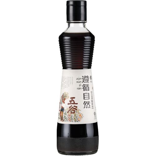 遵循自然松茸五谷生抽375ml 欣和特级原酿酱油家用 0%添加防腐剂
