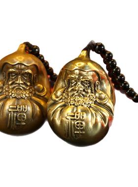 铜万福达摩祖师黄铜达摩禅意摆件