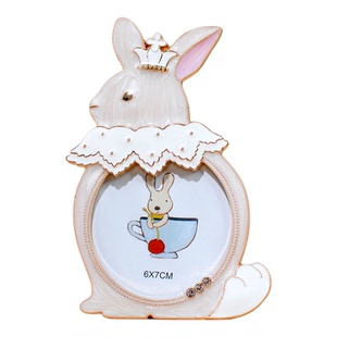 儿童宝宝相框可爱小摆台创意金属3寸像架带洗照片定制摆件高级感