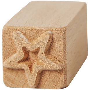 陶艺木质肌理印章纯实木印花创意工具陶泥泥塑捏雕印花木章子包邮