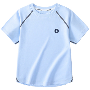 【防晒速干】MQDmini儿童短袖t恤2026新款夏季男童薄款运动上衣服