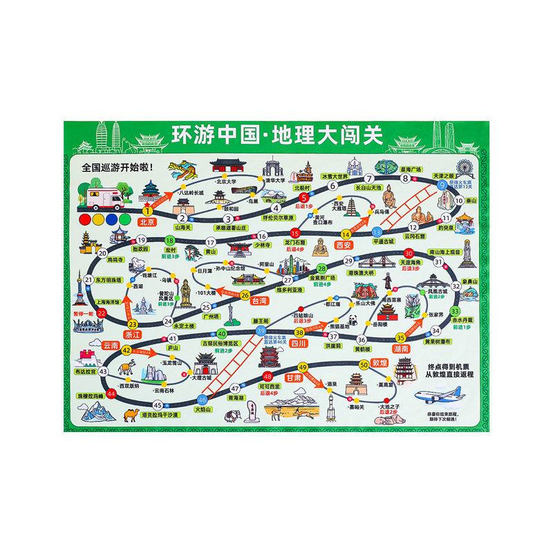【便携口袋】地理大通关飞行棋
