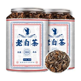采茶伯茶叶福鼎白茶老白茶浓香正宗寿眉2018年散茶罐装送礼自己喝