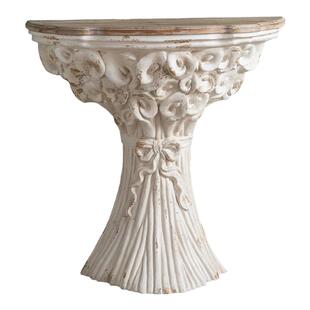 美式轻奢风置物架摆件入户案台创意边桌复古家具欧式玄关靠墙条几