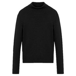 朗姿纯羊绒衫气质黑色上衣2024年冬季新款高级感新年白色毛针织衫