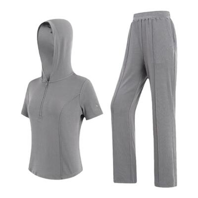 骆驼运动套装透气高弹健身服修身