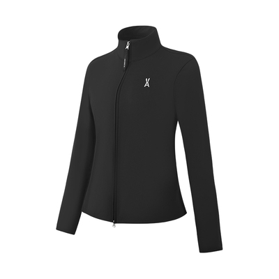 安欧兔美式复古立领瑜伽外套开衫