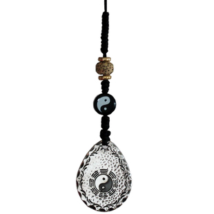 太极八卦足银吊坠项链S999纯银实心男女款民族风个性复古两仪挂件