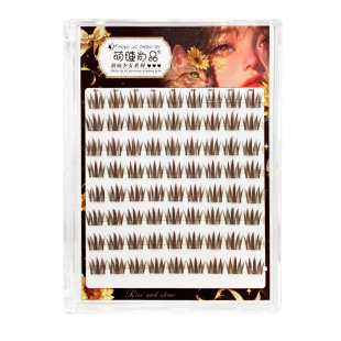 深棕吸金小熊免胶假睫毛！萌睫尚品漫画芭比上镜款自然眼睫毛仿真