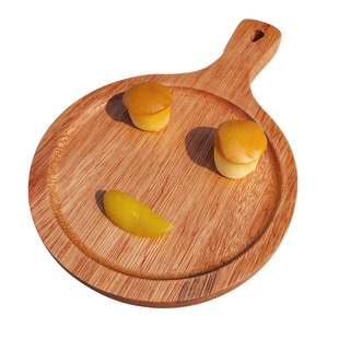 牛排餐盘披萨板商用木质托盘战斧pizza饼底托摆盘芝士火腿肉拼盘