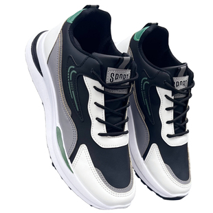 保罗断码春秋鞋子男新款皮面防水运动鞋软底休闲鞋透气跑步鞋子男