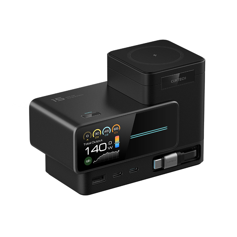 【国家3C认证】CUKTECH酷态科15号超级电能站140W电脑手机6合1多功能桌面充电器氮化镓快充多口PD插头笔记本 399元