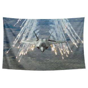 洛克希德马丁F-22猛禽美国战斗机军迷周边装饰海报背景布挂毯挂布