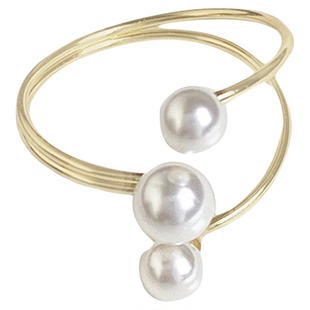 顾声周也同款珍珠戒指开口可调节指圈指环2023新款百搭