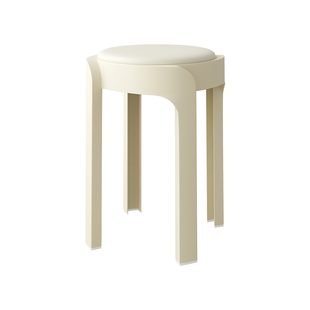 塑料凳子家用结实耐用软包凳子可叠放加厚备用凳轻奢高级感风车凳