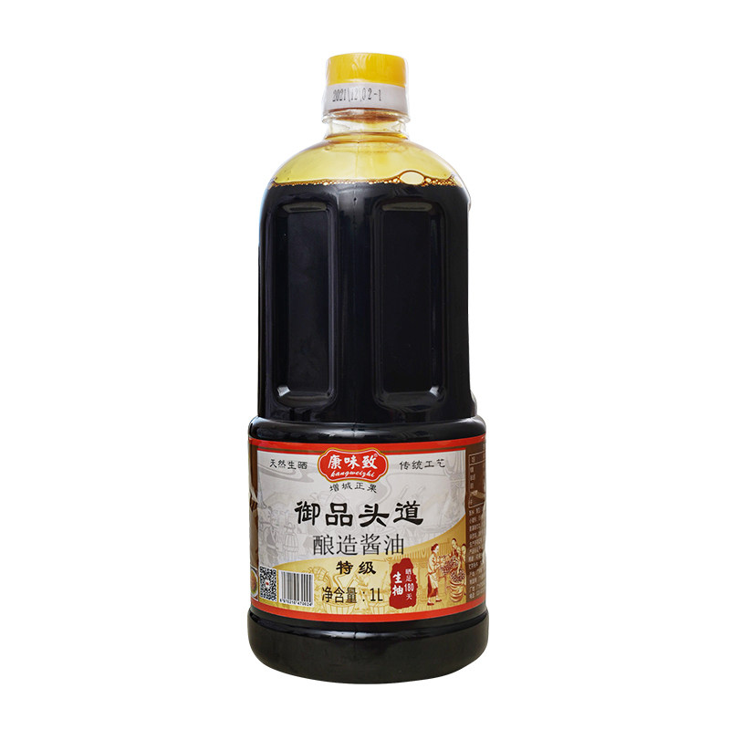 康味致御品头道1L正果传统酿造酱油生抽黄豆豉油增城蒸鱼凉拌家用