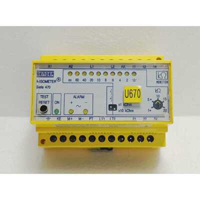 BENDER INSULATION MONITORING ISOMETER 230V V1.61 D24 IR470LY