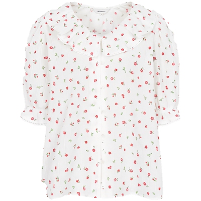 滨波女士碎花可爱风短袖衬衫